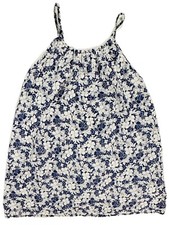RARE Designer Girls Dress Shirt by POLO RALPH LAUREN - Blue White Floral Sz 16
