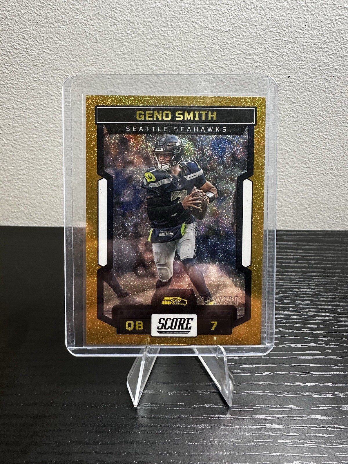 2023 Panini Score GENO SMITH Gold Speckle #’d /210 SP! *Seahawks