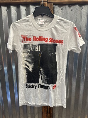 Vintage 1989 Rolling Stones T-shirt Sticky Fingers M Mick Jagger New Old Stock