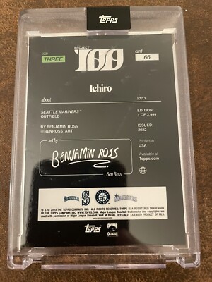 2022 Topps Project100 #66 ⚾️ Ichiro by Ben Ross ⚾️ Seattle