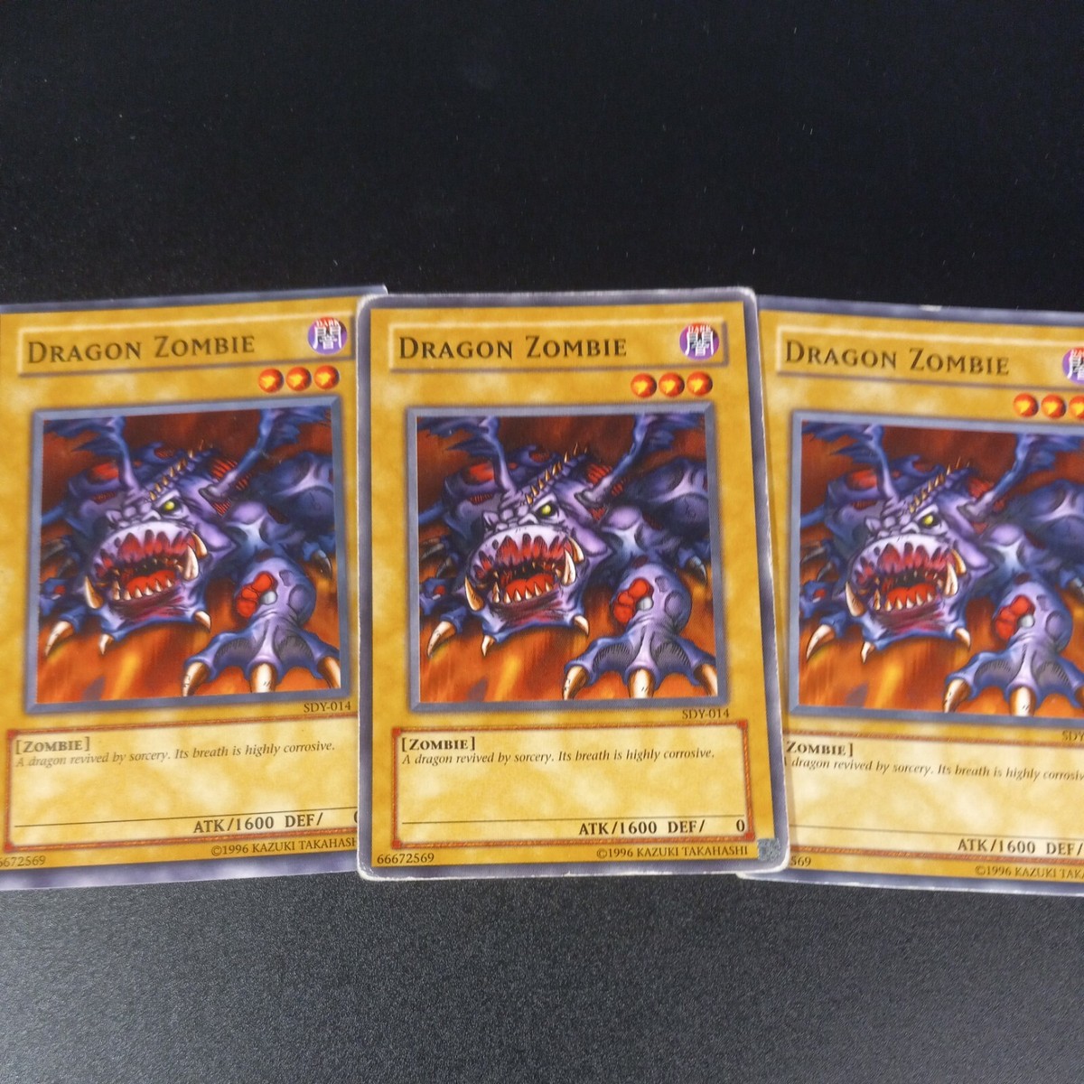3 DRAGON ZOMBIE SDY-014 Common Unlimited Edition MP See Pics
