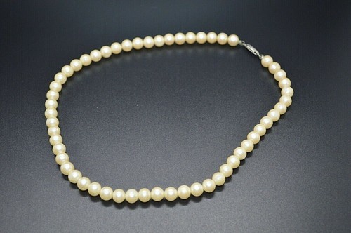 Vintage Faux Pearl Necklace, 16 
