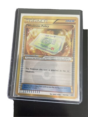weakness policy pokemon card Weakness Policy Holo Gold Secret Rare Pokemon TCG XY Primal Clash 164/160