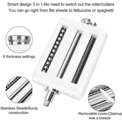 Pasta Maker Attachment for KitchenAid Stand Mixers -3 in 1 Set Pasta Pasta Maker Attachment for KitchenAid Stand Mixers -3 in 1 Set Pasta