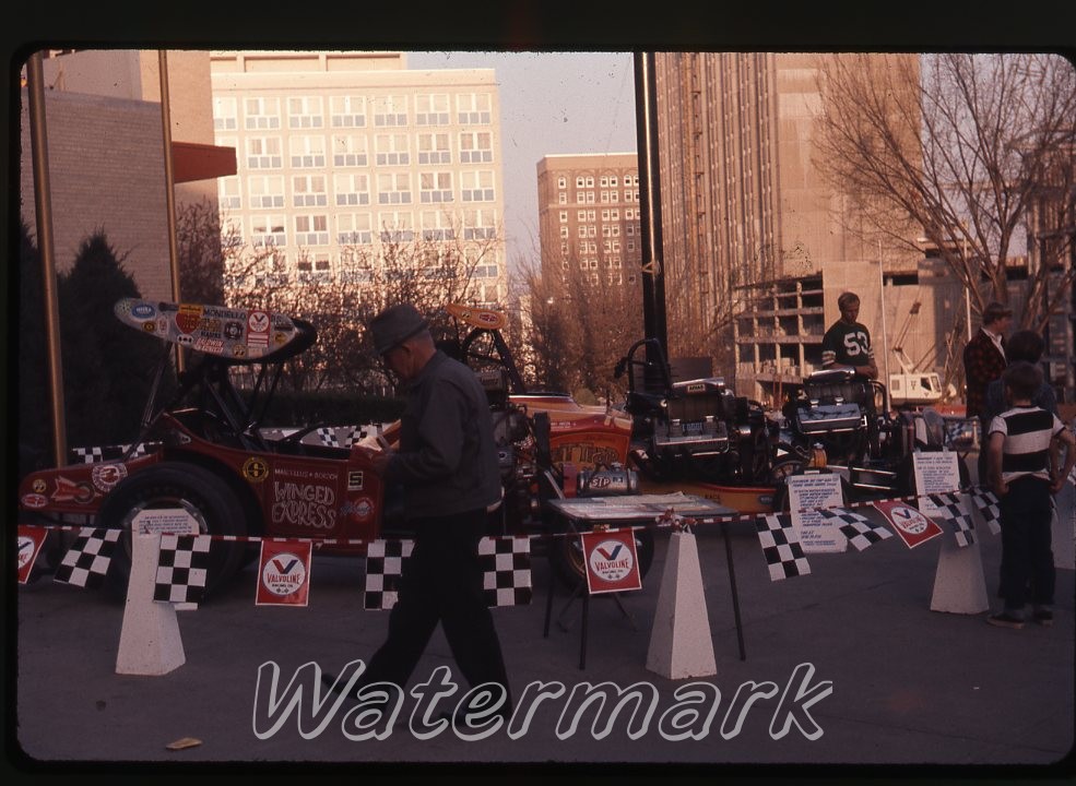 1970 35mm Photo slide Car show Marcellus Borsch Winged Express Custom