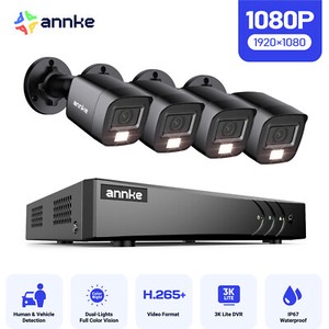 ANNKE 3K Lite 8CH DVR 1080P CCTV Système de caméra de sécurité de vision nocturne extérieure AI