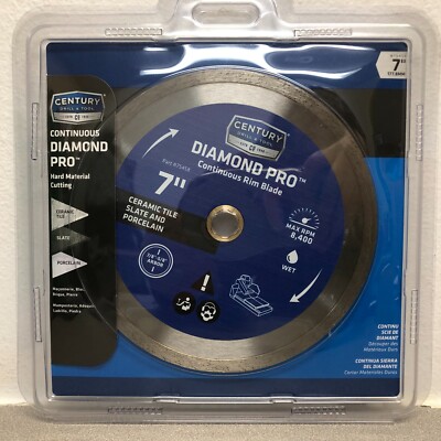 Century Drill & Tool 75458 Diamond Pro 7'' D X 7/8'' Steel Continuous Rim Blade