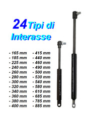 1 PISTONE A GAS MOLLA RICAMBI PER LETTO, MOBILI, FISSAGGIO A OCCHIELLO + SNODO