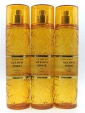 BATH  BODY WORKS GETAWAY SOIREE FRAGRANCE MIST BODY SPRAY 8 OZ LOT OF 3 PCS 