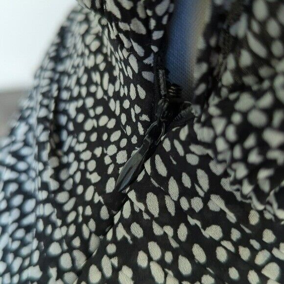 By Together Chiffon  Ruffle Mini Dress Black Whit… - image 9