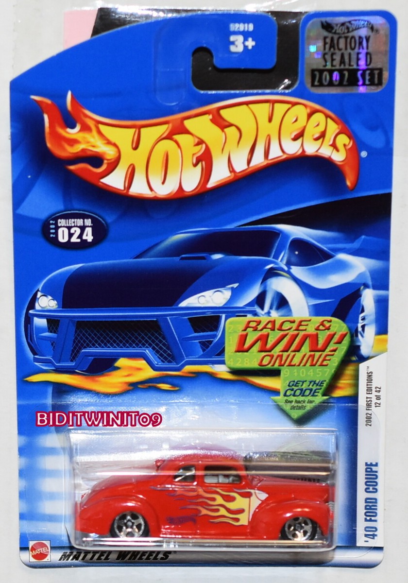 HOT WHEELS 2002 FIRST EDITIONS '40 FORD COUPE #024 RED FACTORY