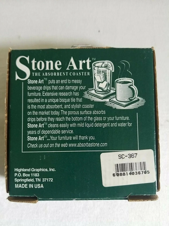 BIRD HOUSES Absorbente POSAVASOS Bisque, Piedra Arte Country Corcho Respaldo Set 4 Nuevo Foto 3 de 4