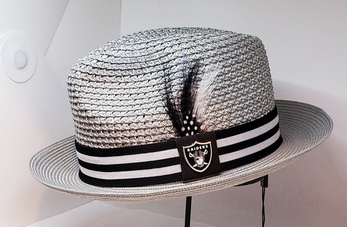 Men Silver Raiders Summer Vented Straw 