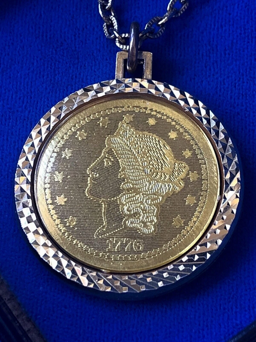 1776 gold on sale coin necklace