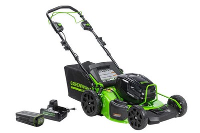 Greenworks 82V 21 Inch Self-Propelled Lawn Mower With 8.0 Ah Battery And Dual