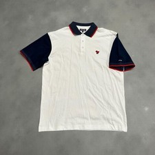 Bad Birdie USA Pique Golf Polo Shirt White Navy Red Men Size Large NWT