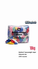 10 KG BAGS OF MIXED COLOURED CLEANING RAGS WIPING CLOTHS FREE DELIVERY