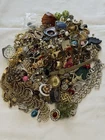 4 Lb + Vintage/Modern Costume Jewelry Lot Broken Tangled Wearable Craft Repair