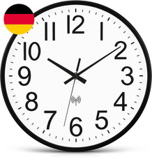 Funkuhr Wanduhr, 30Cm Funkuhr Wanduhren Lautlos, Groß Leicht Ablesbare Uhr Moder