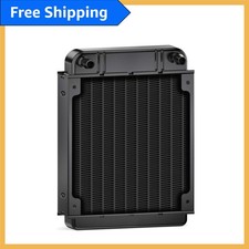 Black Aluminum Water Cooling Radiator with 10 Pipes - Efficient Heat Exchanger