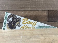 Vintage 1990 Bands Alberta Canada Pennant Ram Mountains