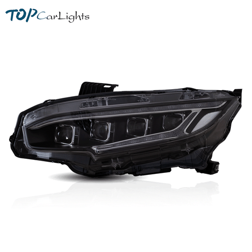 2XFull LED Headlights For 2016-2021 Honda Civic Demon Eye Projector Front Lamps - Picture 2 of 16