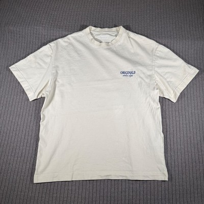Jack & Jones ''Atelier Originals'' Graphic Tee, Small (Oversized Fit), Beige/Cream