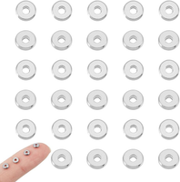 ÜBer 200Pcs Disc Spacer Beads 4Mm Edelstahl Lose Perlen Metall Bead Spacer Finde