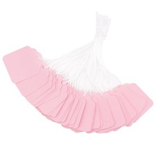 jijAcraft 200Pcs Blank Tags with String Attached - Pink Price Tags 1.8x1.4Inc...