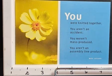 Max Lucado YOU WERE KNITTED TOGETHER... Happy Birthday Greeting Card 7" X 5"
