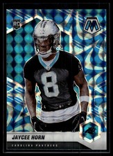 Jaycee Horn 2021 Panini Mosaic Blue Reactive Prizm Card #343