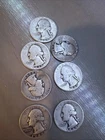 Lot of 7 Washington Quarters 1941(1),1942(3),1944(3)