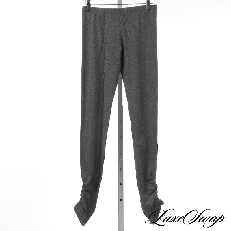 NWT Cesare Paciotti Made in Italy Grey Ruched Stretch Dagger Martina Pants 38 NR