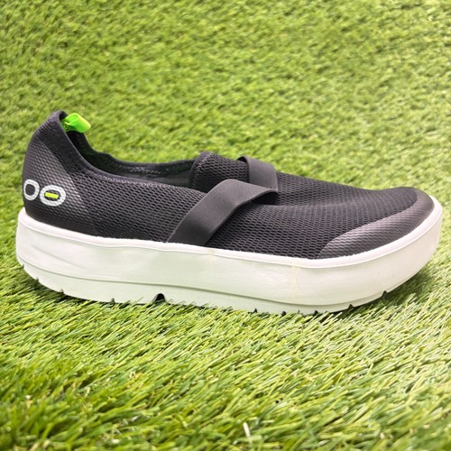 OOFOS OOmg EeZee Low Womens Size 9 Black Casual Walking Slip On Recovery Shoes