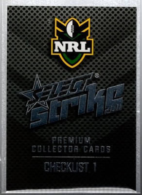 B6544- 2011 Select NRL Strike Rugby Karte #s 1-196 - Du Wählst - NM-MT