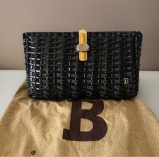 Authentic Bally woven straw clutch bag From J...