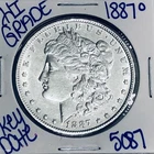 1887 O MORGAN SILVER DOLLAR AUTHENTIC HI GRADE U.S. MINT COIN RARE KEY DATE 5087