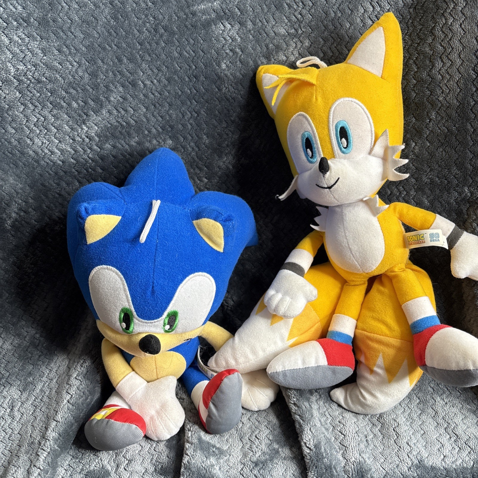 Sonic The Hedgehog Tails + Sonic BIG Sega Toy Factory 18” Stuffed Plush