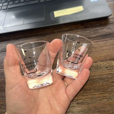Woodford Reserve Whiskey Bourbon Heavy Acrylic Shot Glass Lot of 2