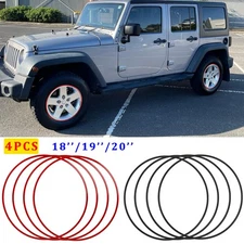 Alloy Wheel Hub Rim Trim Tire Rings Strip Protector For JEEP Wrangler JK JU JKL