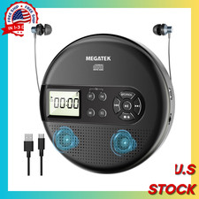 CP27BR Portable CD Player Bluetooth for Car with FM Transmitter, USB, AUX, LCD D