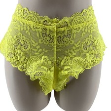 Victoria’s Secret Lace Cheeky Bright Yellow Womens Size  Large