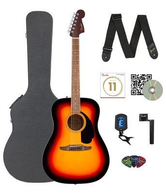 Fender California Standard Redondo Acoustic Guitar - 3-Color Sunburst w/ Hard Ca