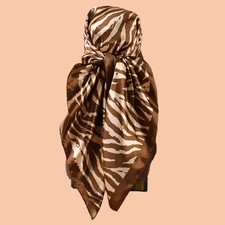 1PC Women's Summer Beach Accessory Fashion Satin Square Scarf 90 90inch Multi-us
