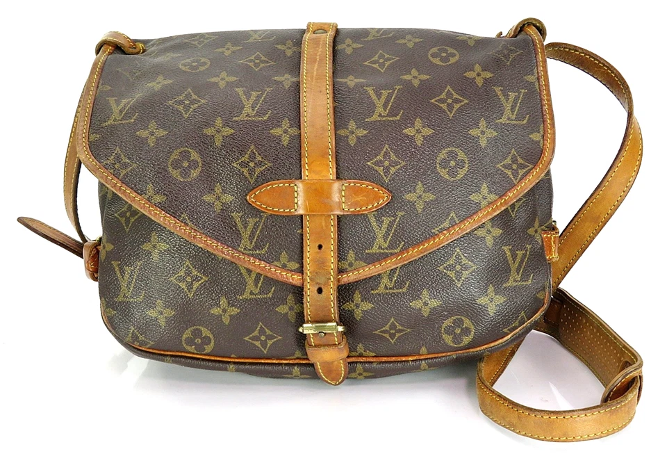 Auténtico Bolso Bandolera Bolso de Hombro Louis Vuitton Saumur 30 Monograma #62004 Foto 2 de 4