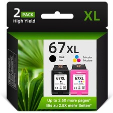67XL Ink Cartridges for HP 67 Ink Deskjet 2700e 2755 2800 2852 Envy 6055e 6420e