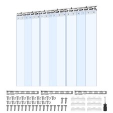 Uimoso 6 PCS PVC Strip Curtain 80 x 36 x 0.08 in Smooth Plastic Door Panels