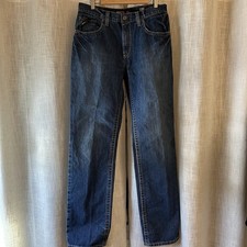 Ariat M3 Jeans Mens 34x38 Blue Loose Relaxed Boot Cut Western Work Cotton Casual