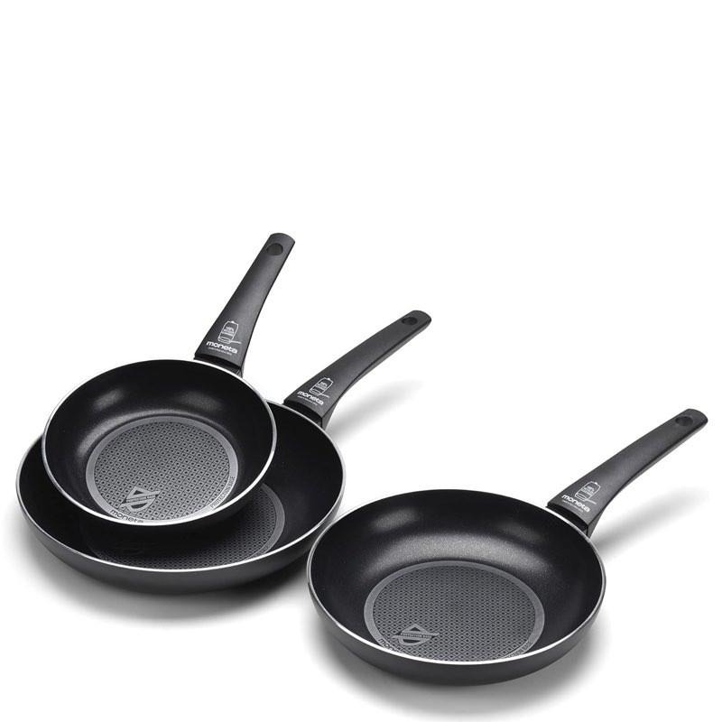 Moneta, Recy, Set 3 Padelle 20/24/28cm, Antiaderente