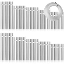 sansheng 90pcs Wind Chime Tubes for Home Garden Outdoor Hanging Silver